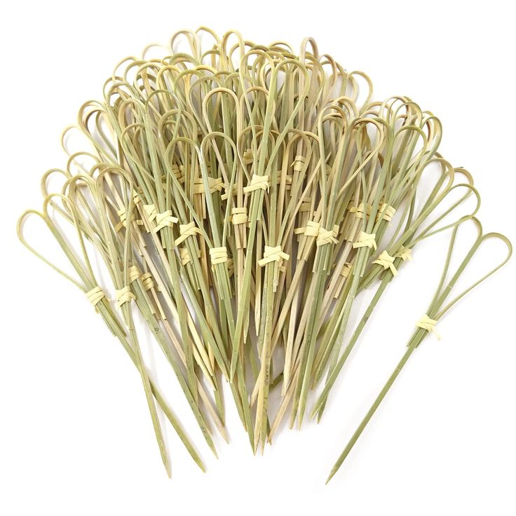 Pan Bamboo Heart Knot Picks 12cm