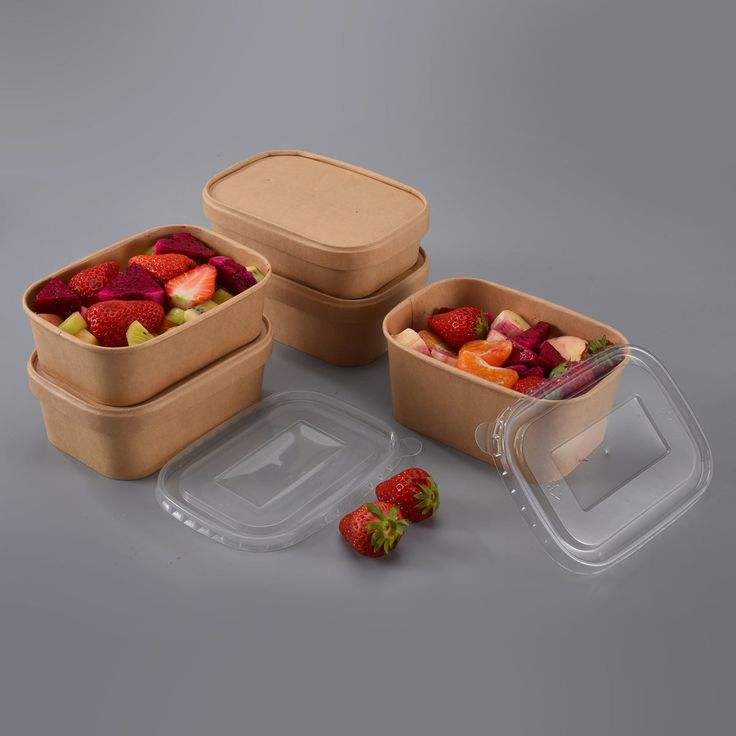 Pan 1000ml Kraft Rectangle Container