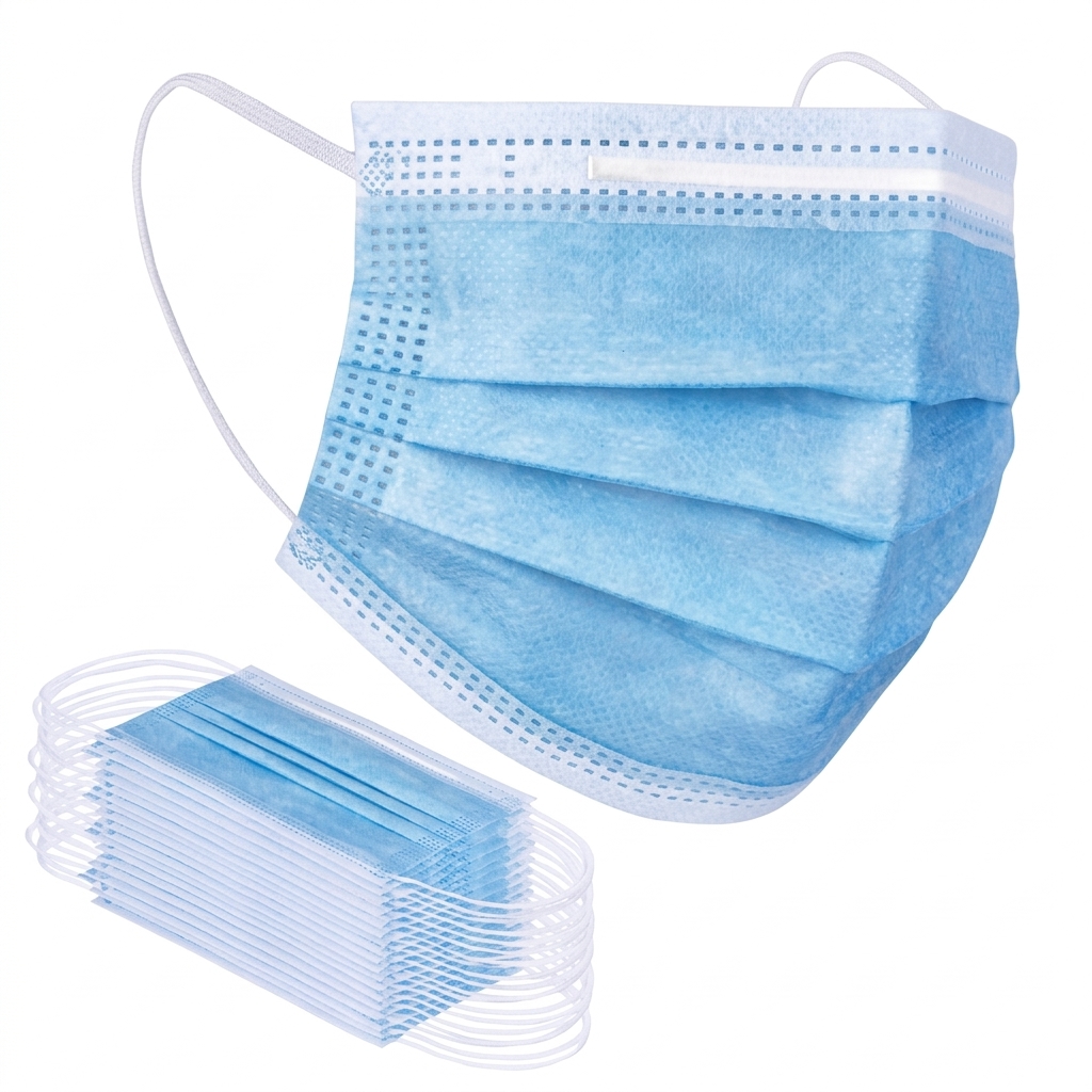 Net Face Mask Blue 3PLY