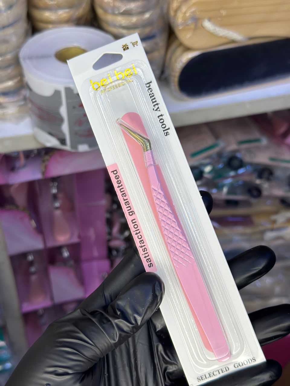 CURVED TWEEZER PINK