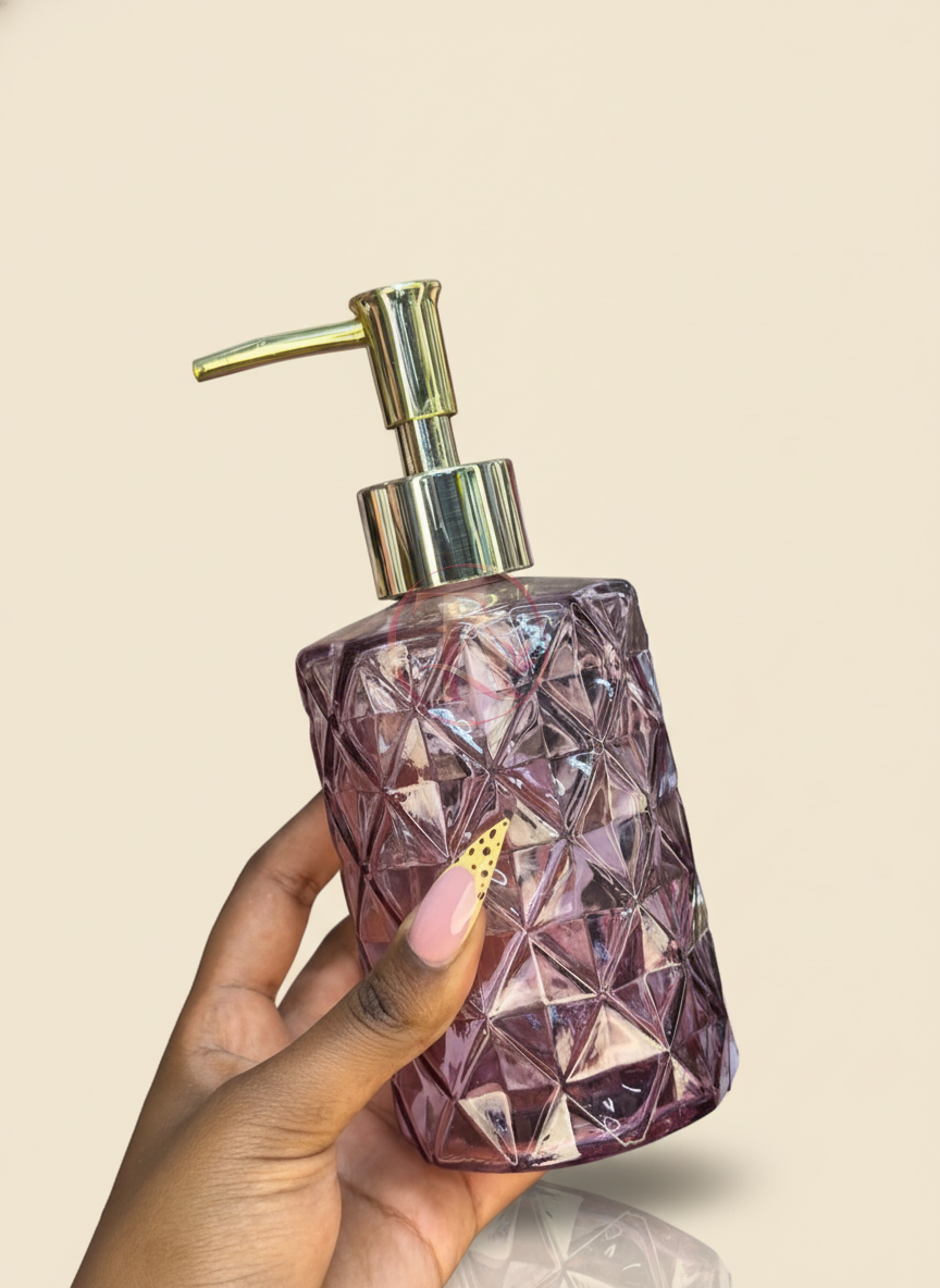 showergel glass bottle