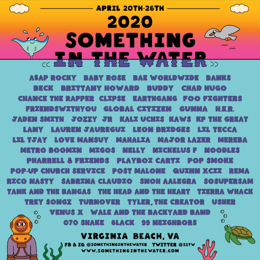 Something In The Water Lineup 2020