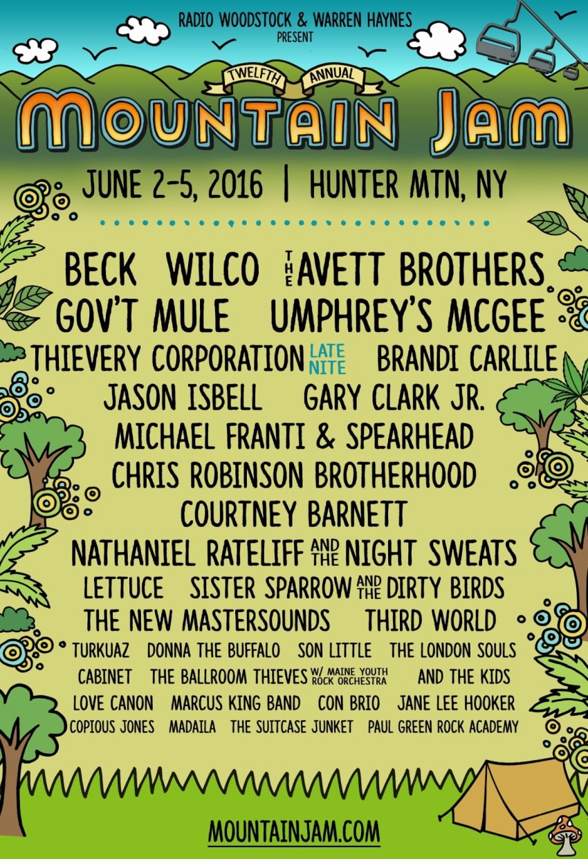 Mountain Jam Festival Reveals 2016 Lineup