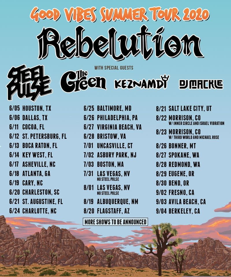 Rebelution Announces Summer Tour 2020 With Steel Pulse, The Green & More