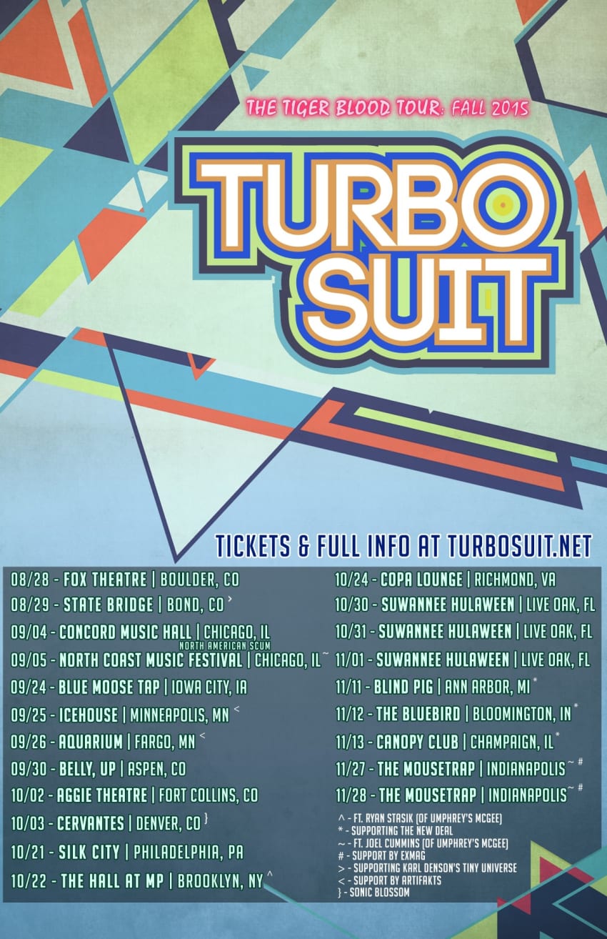 Turbo Suit Fall Tour 2015 Poster