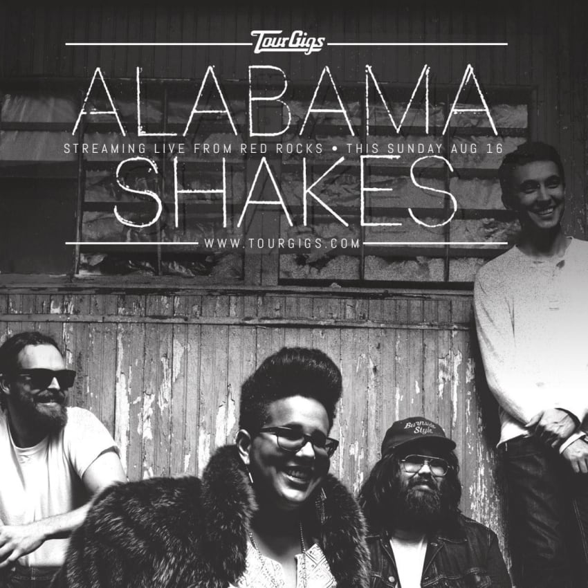 Alabama Shakes Red Rocks Webcast Poster TourGigs