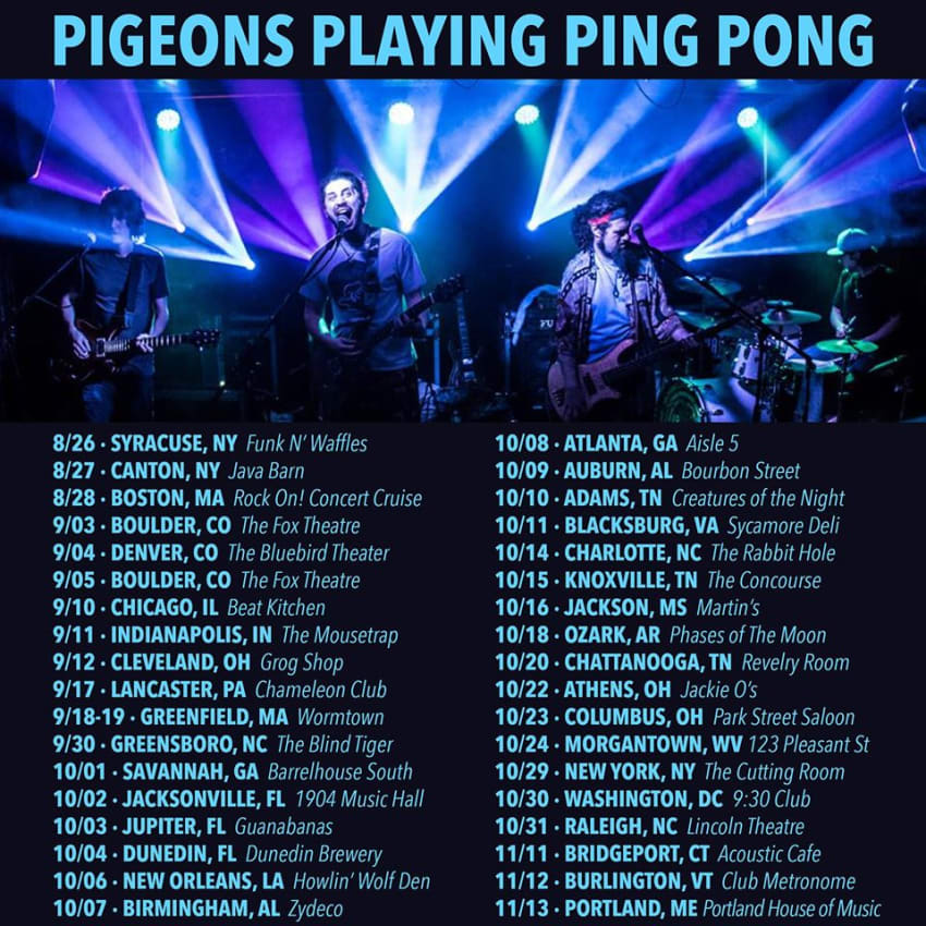 Pigeons Playing Ping Pong Fall Tour Updated Poster
