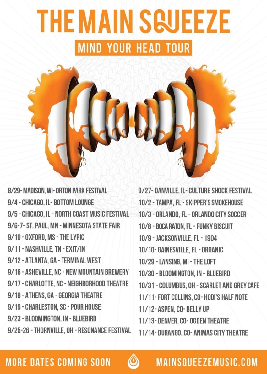 The Main Squeeze fall Tour Poster