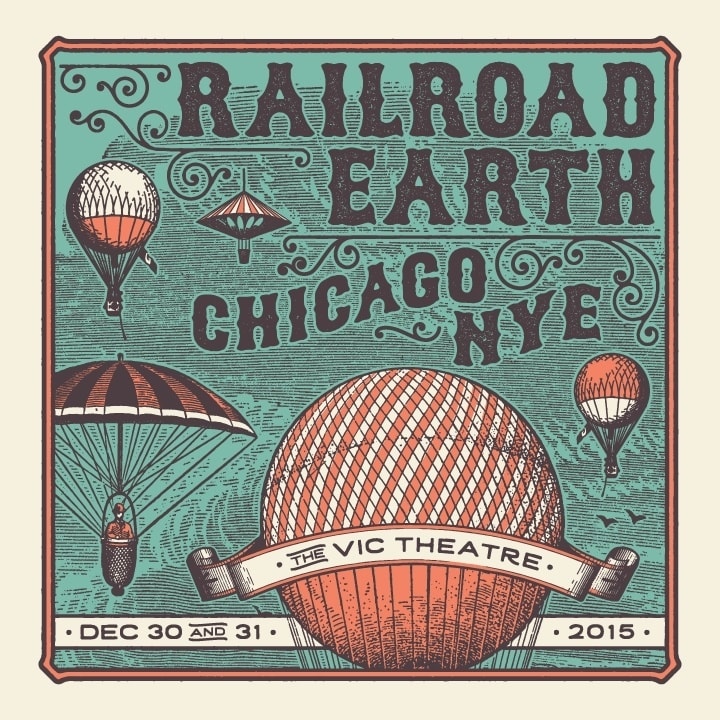 Railroad Earth New Year's Eve Poster Chicago The Vic Theatre