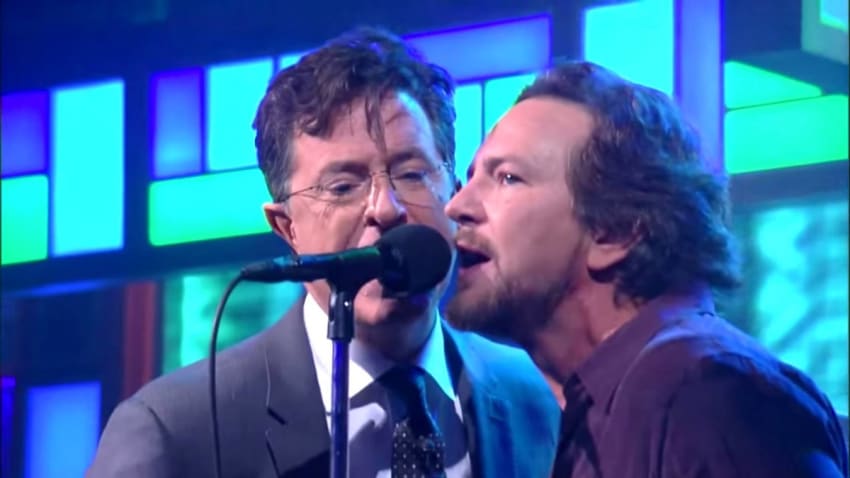 Pearl Jam Late Show With Stephen Colbert Screengrab