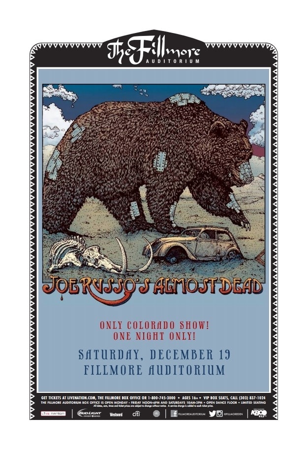 Joe Russo's Almost Dead Fillmore Denver Poster