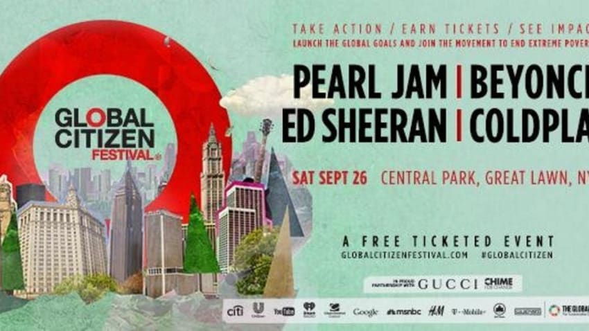 Global Citizen Festival 2015 Webcast