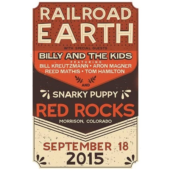 Railroad Earth Billy & The Kids Snarky Puppy Red Rocks Webcast