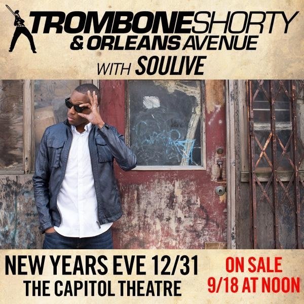 Trombone Shorty & Soulive New Year's Eve Poster The Capitol Theatre