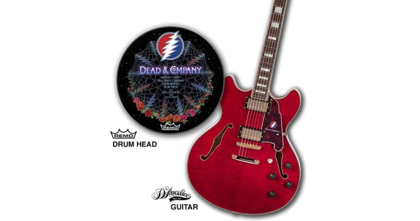 Dead & Company Headcount Guitar Drum Head Glory