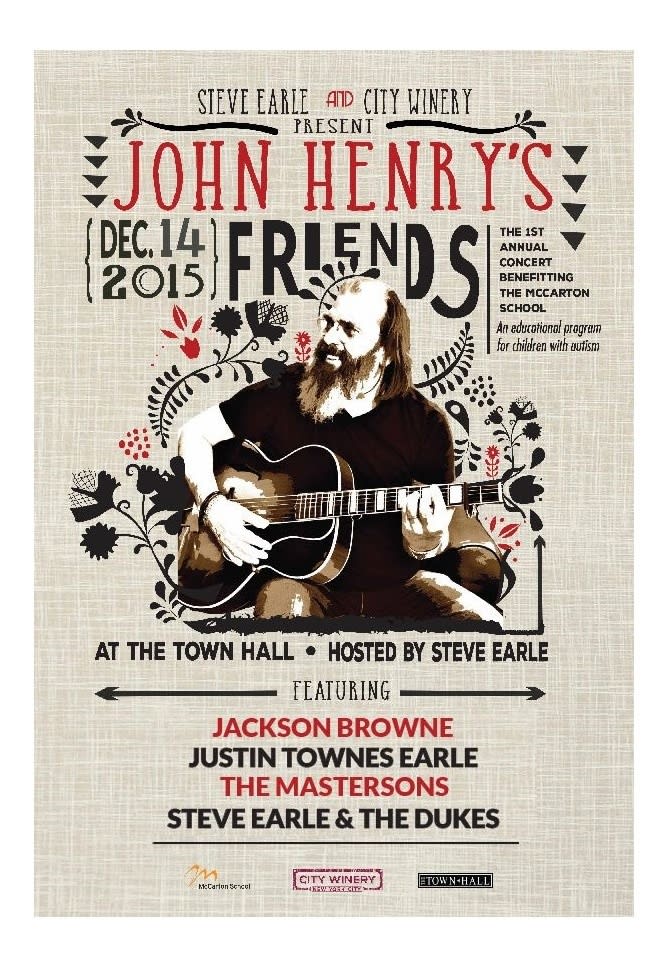 John Henry's Friends Poster Steve Earle