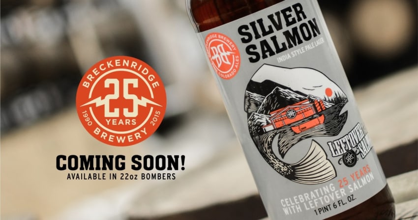 Leftover Salmon Breckenridge Brewery Silver Salmon IPL Poster Crop
