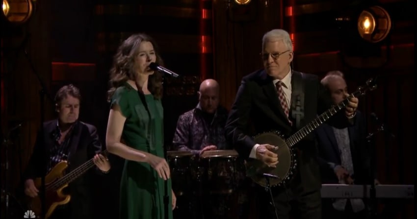 Steve Martin Edie Brickell Tonight Show Screengrab