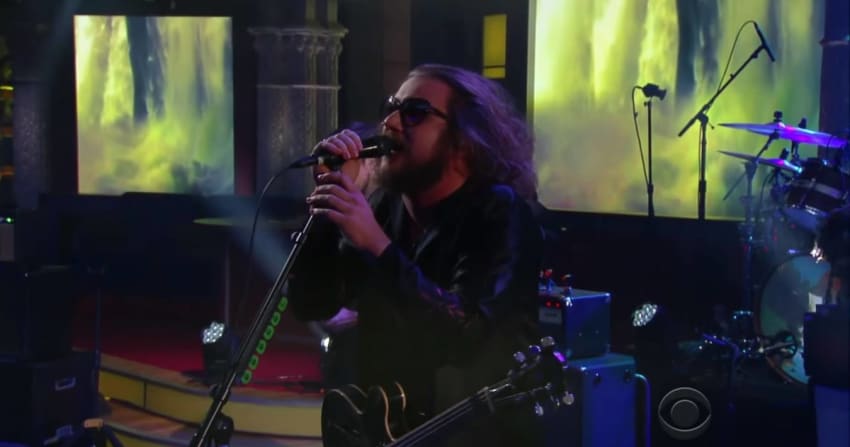 My Morning Jacket Colbert Screengrab