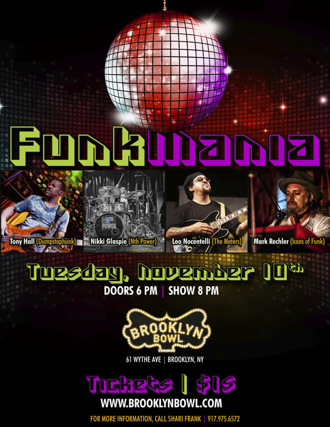 Funkmania! Brooklyn Bowl Poster