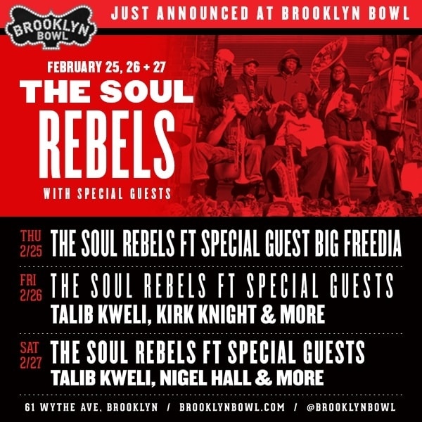The Soul Rebels Brooklyn Bowl Poster