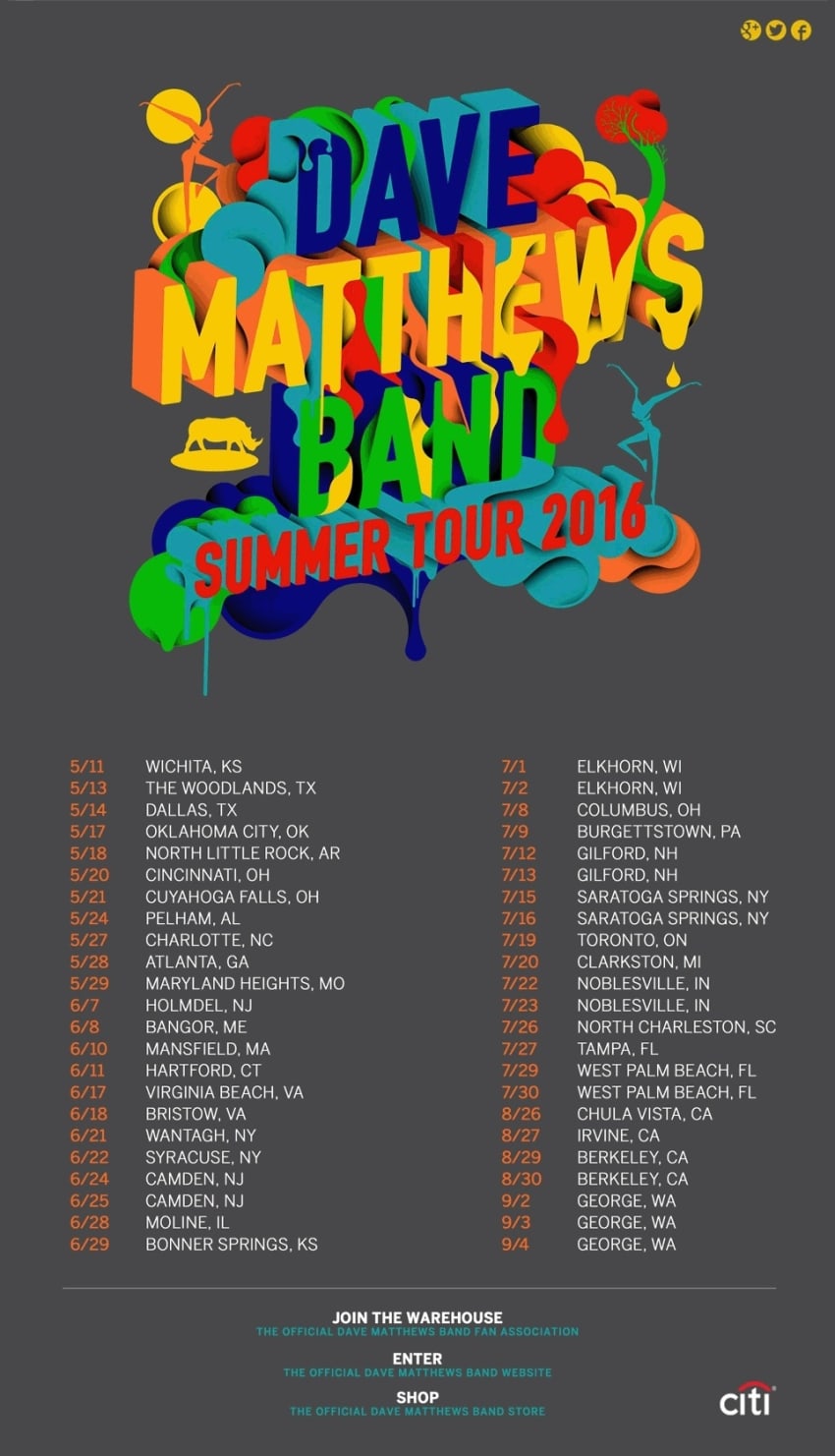 dmb tour dates