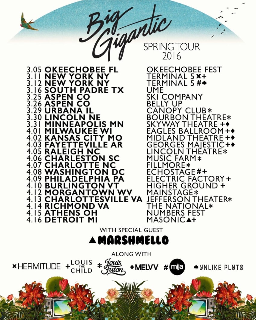 Big Gigantic Spring Tour Poster 2