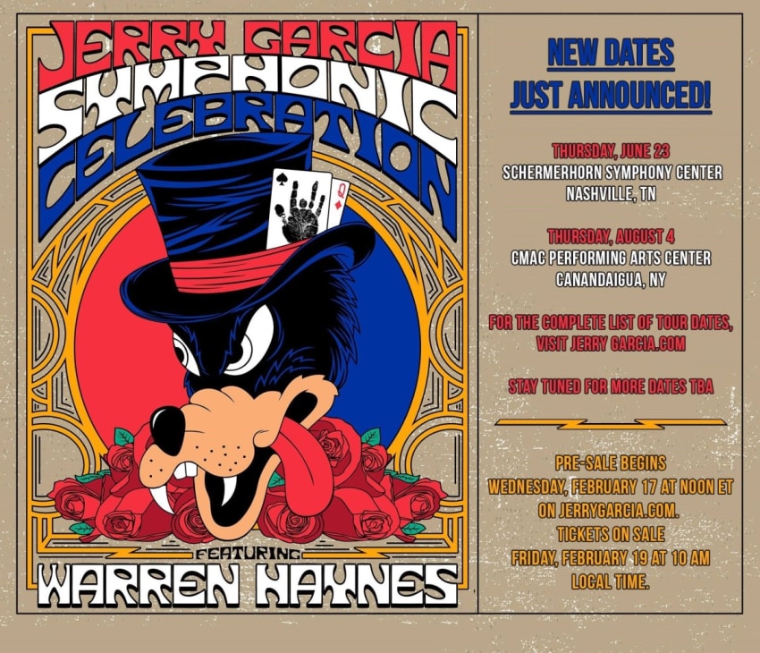 Jerry Garcia Symphonic Celebration Poster Nahville