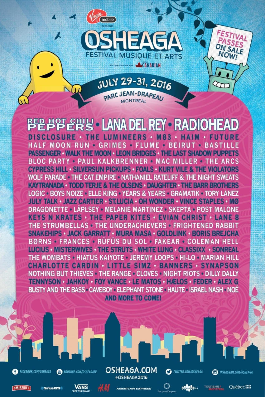 Osheaga Poster 2016