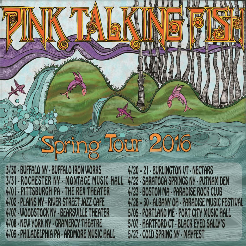 Pink Talking Fish Spring Poster