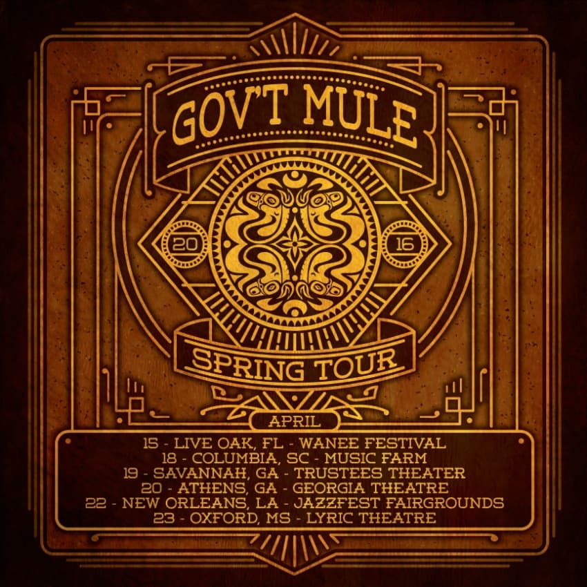 Gov't Mule Announces April Dates At Intimate Venues