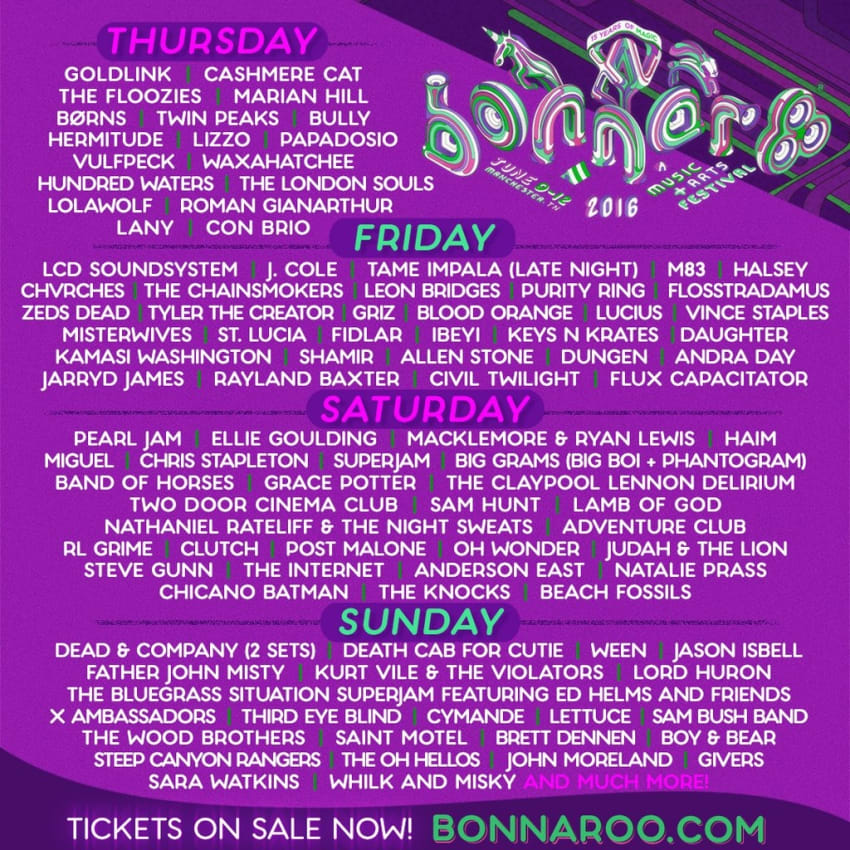 Bonnaroo Announces Daily Lineup