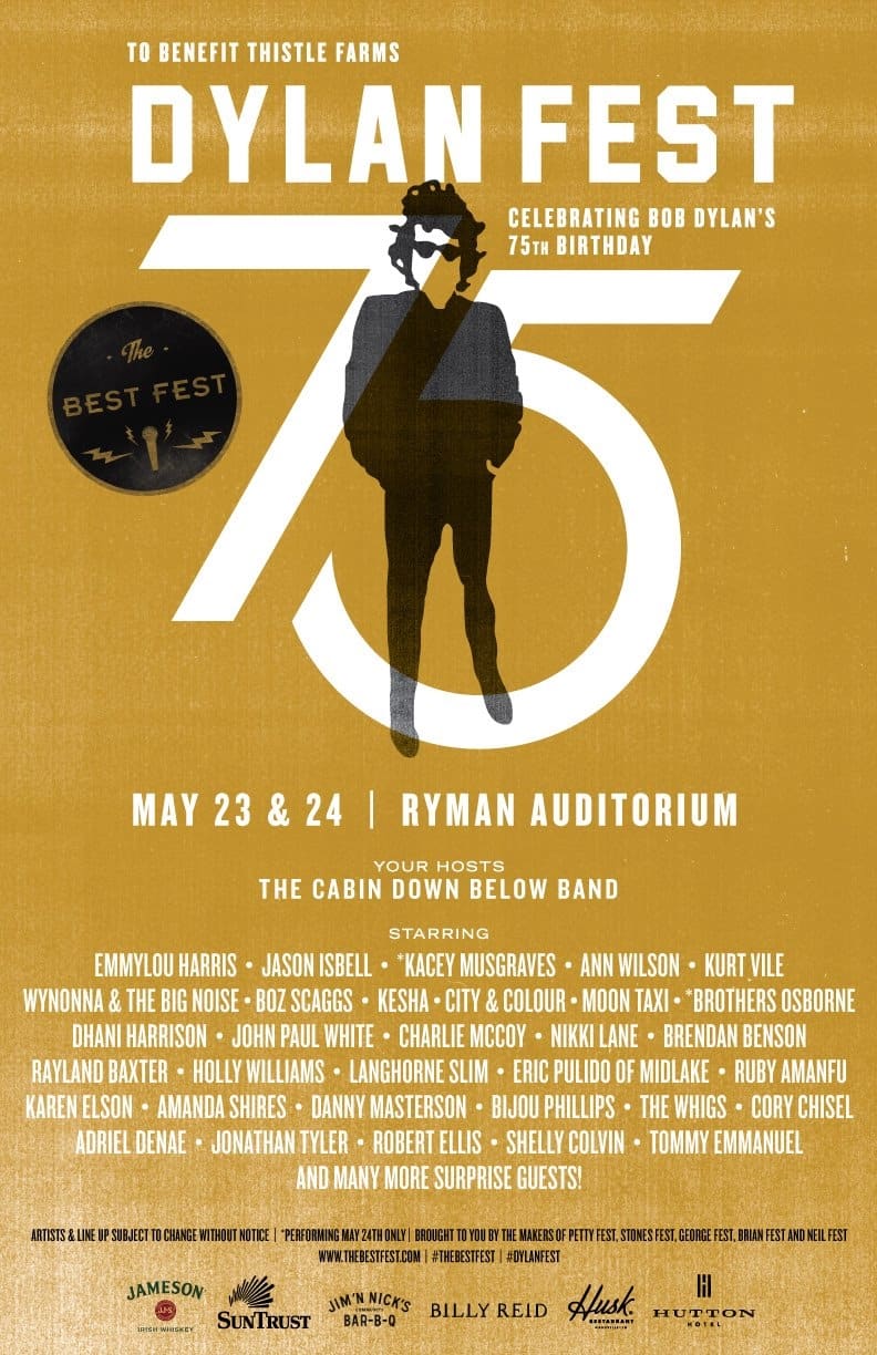 All Star Lineup To Appear At Dylan Fest A Celebration of Bob Dylan's