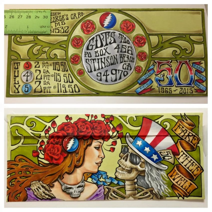 Grateful Dead Fans Continue Envelope Decorating Tradition