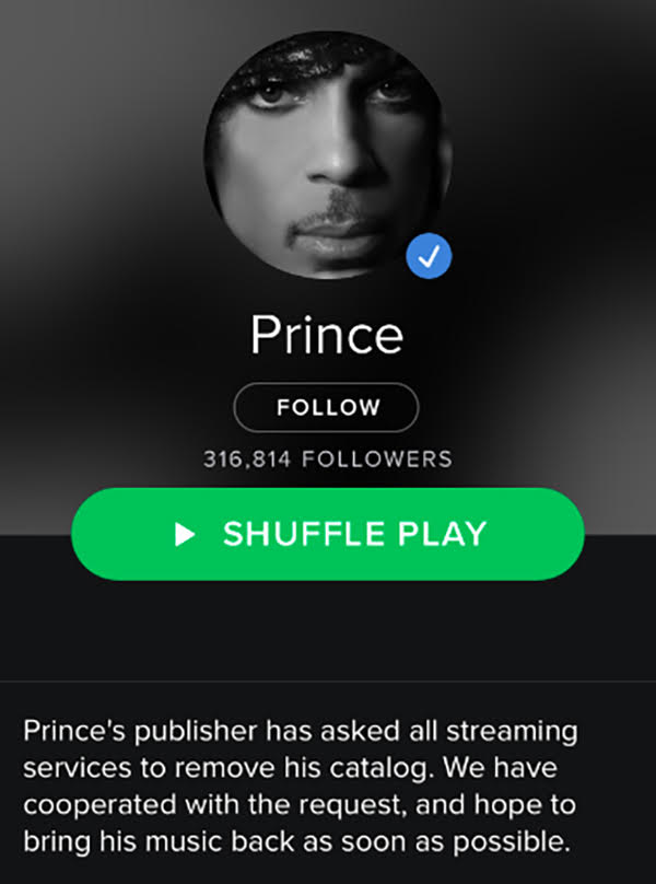 Prince Spotify