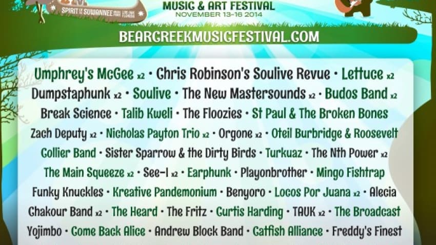 Bear Creek 2014 | Chris Robinsons Soulive Revue Among Additions