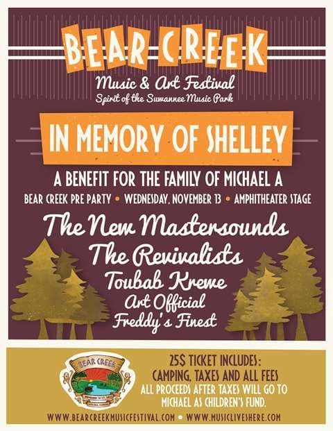 Bear Creek Announces Pre-Festival Benefit