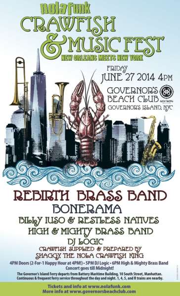 NolaFunk Crawfish & Music Fest On Governor's Island