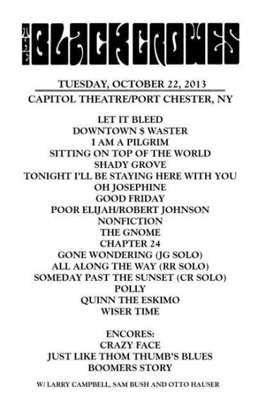 More Guests And Cover Debuts At Black Crowes Cap Finale