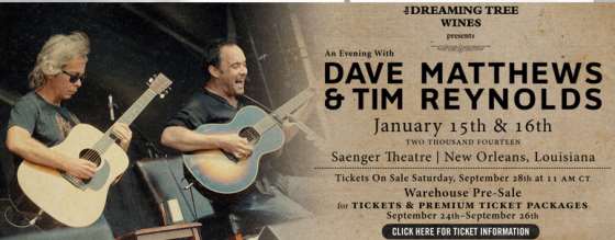 DMB News | Dave And Tim In New Orleans | Boyd To Sit In With Gramblers