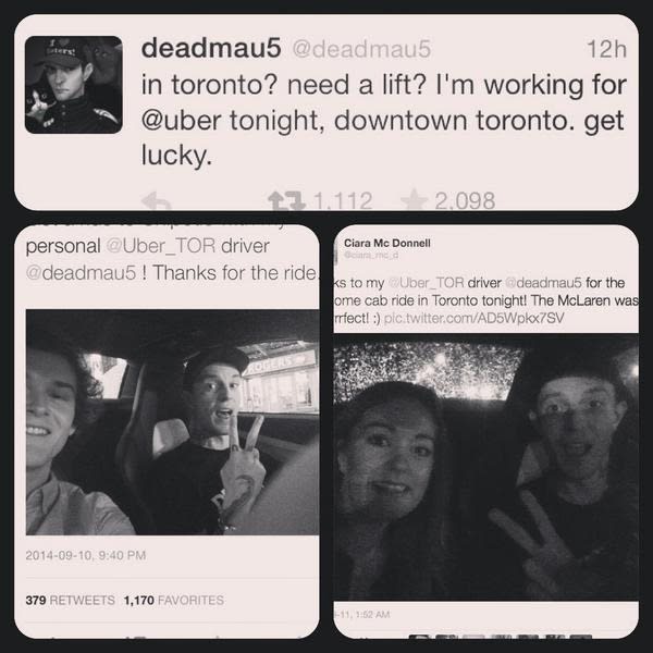 Deadmau5 Adds Uber Driver To His Resume