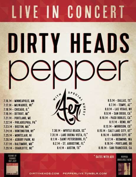 Tour Dates | Dirty Heads & Pepper Summer Tour