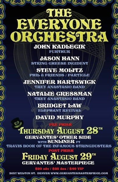 Everyone Orchestra Pre & Post Phish Shows In Denver