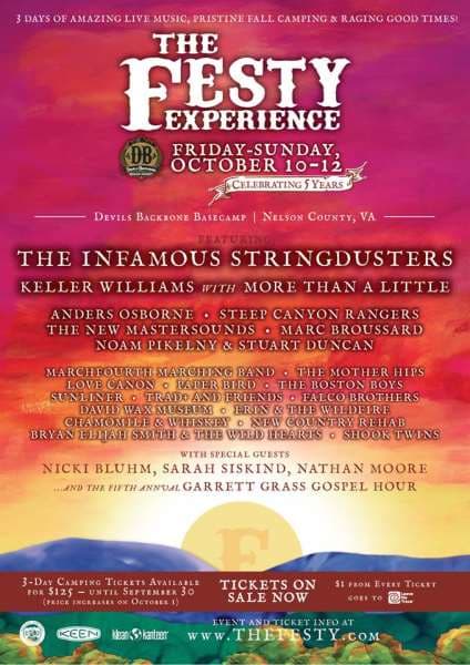 Infamous Stringdusters Announce Festy Experience Lineup