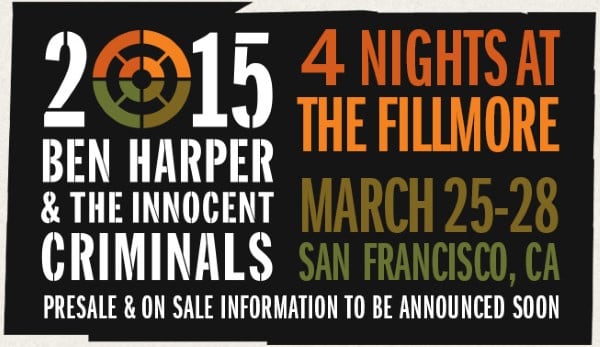Ben Harper To Reunite With Innocent Criminals In 2015