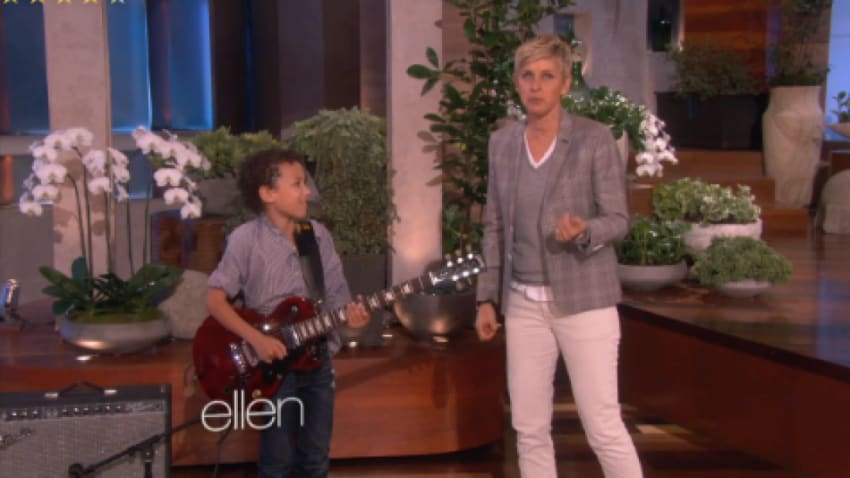 10-Year-Old Guitar Prodigy Brandon Niederauer Visits Ellen