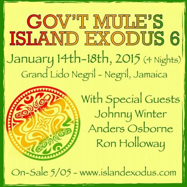 Gov't Mule Announces Island Exodus 2015 Details