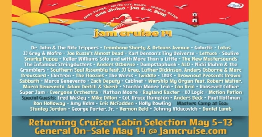 Jam Cruise 14 Initial Lineup Announcement