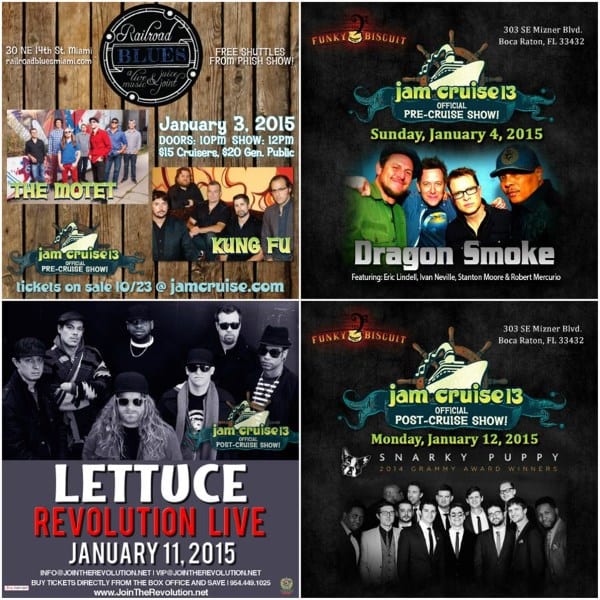 Jam Cruise 13 Pre & Post Shows Announced