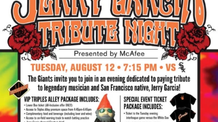 San Francisco Giants To Host Jerry Garcia Tribute